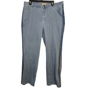 LOGO by Lori Goldstein Blue Boyfriend Jeans